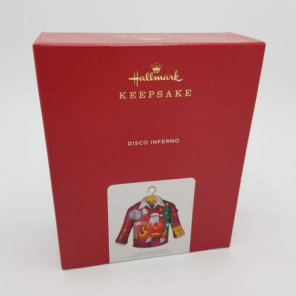 Disco Inferno Ugly Christmas Sweater Hallmark Keepsake Ornament 2021 - Picture 1 of 10
